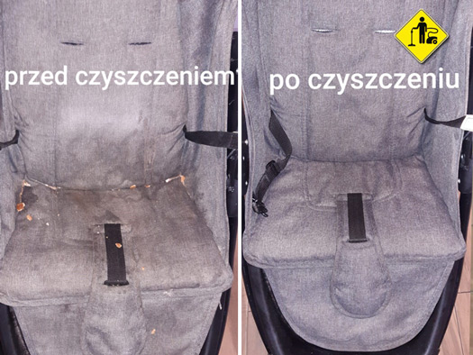 Efekt czyszczenia fotelika dziecięcego - www.pranie-gorzow.pl
