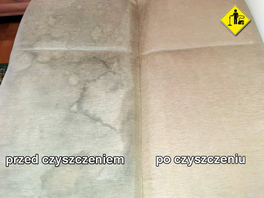 Efekt czyszczenia sofy - www.pranie-gorzow.pl