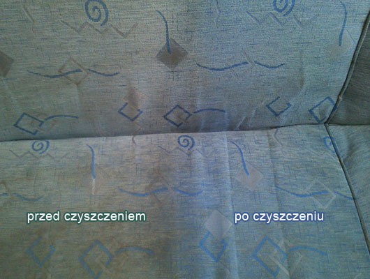 Efekt czyszczenia kanapy - www.pranie-gorzow.pl